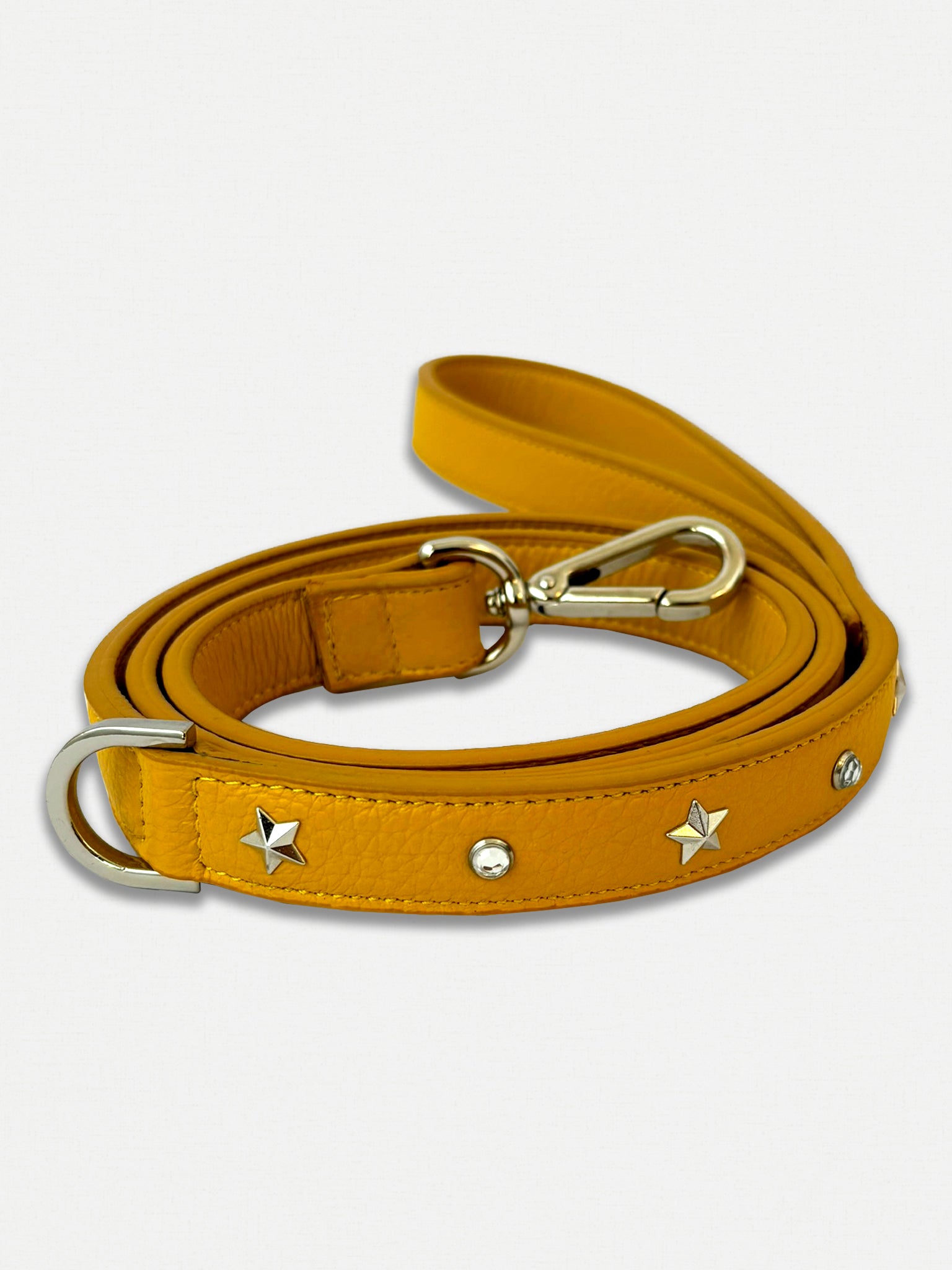 Guinzaglio per cani Giallo con borchie